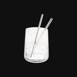 Cadeaux Cocktails Et Spiritueux|Accessoires De Mixologie*Christofle Set de 2 petites pailles en métal argenté