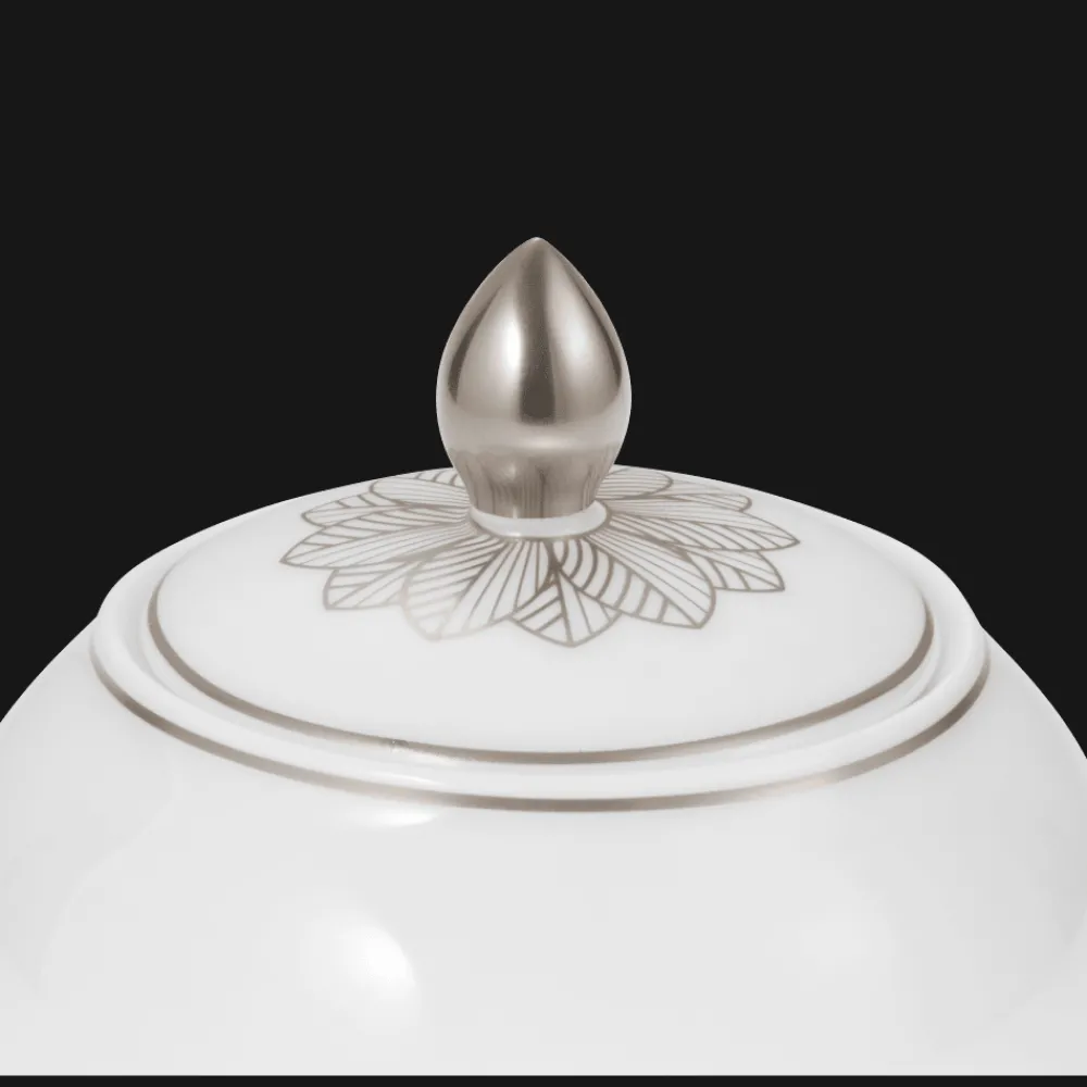 Cadeaux Thé Et Café|Accessoires Thé Et Café*Christofle Sucrier 30 cl en porcelaine finition Platine