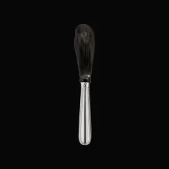 Couteaux Et Portes-Couteaux*Christofle Tartineur à caviar en corne et métal argenté
