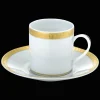 Cadeaux Thé Et Café|Accessoires Thé Et Café*Christofle Tasse à café avec soucoupe en porcelaine finition or
