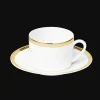 Cadeaux Thé Et Café|Accessoires Thé Et Café*Christofle Tasse à thé avec soucoupe en porcelaine finition or