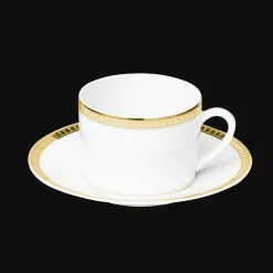 Cadeaux Thé Et Café|Accessoires Thé Et Café*Christofle Tasse à thé avec soucoupe en porcelaine finition or