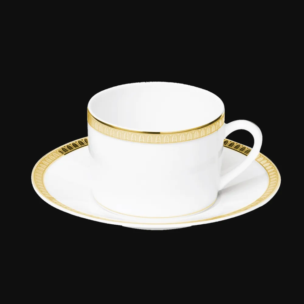 Cadeaux Thé Et Café|Accessoires Thé Et Café*Christofle Tasse à thé avec soucoupe en porcelaine finition or