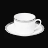 Cadeaux Thé Et Café|Accessoires Thé Et Café*Christofle Tasse à thé avec soucoupe en porcelaine finition platine