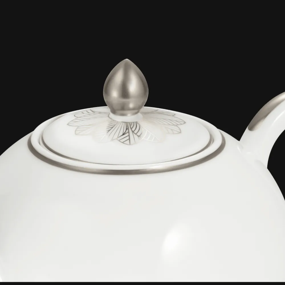 Cadeaux Thé Et Café|Accessoires Thé Et Café*Christofle Théière boule 1,5L en Porcelaine - Platine